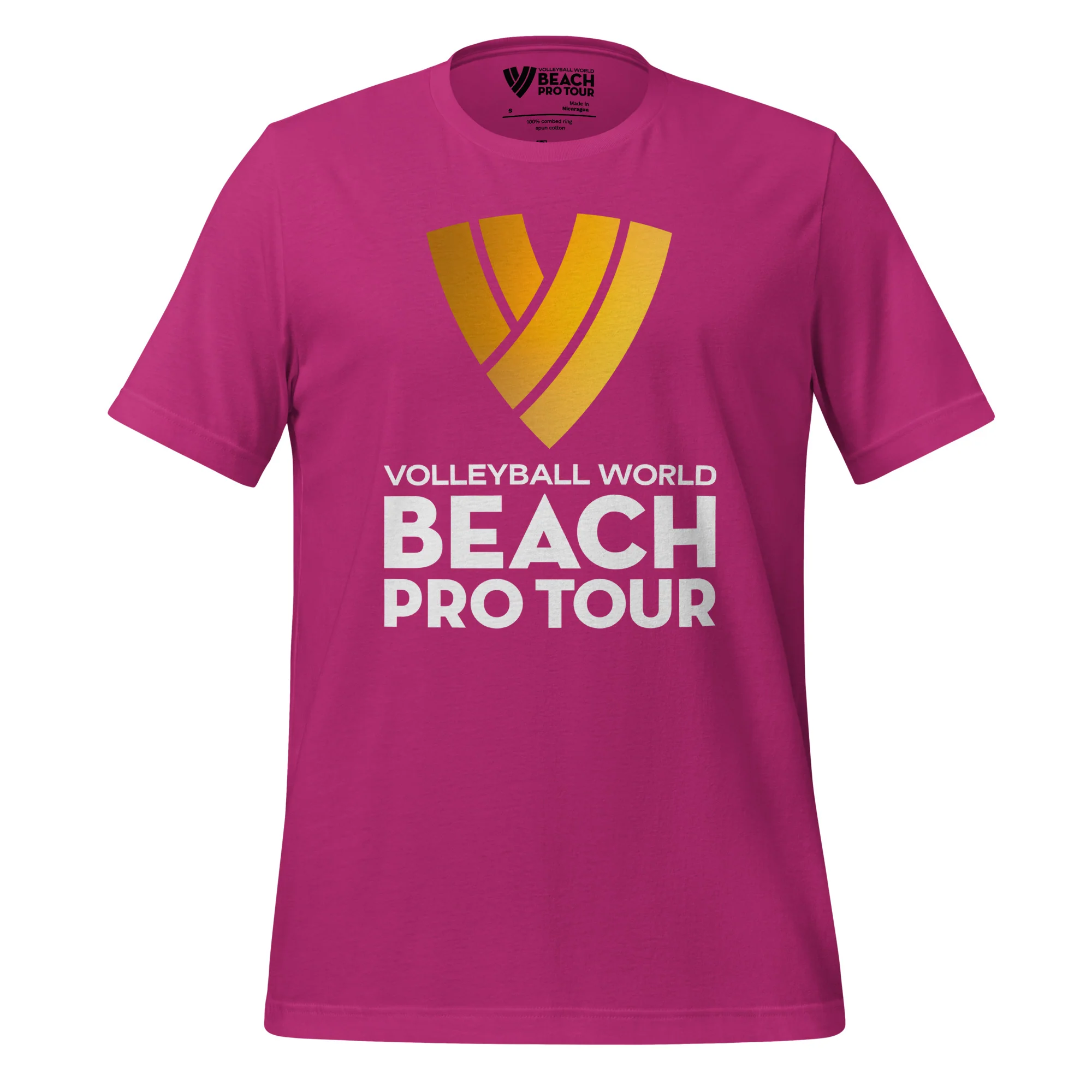Beach Pro Tour Gold/White Stacked Logo Unisex T-Shirt - Image 15