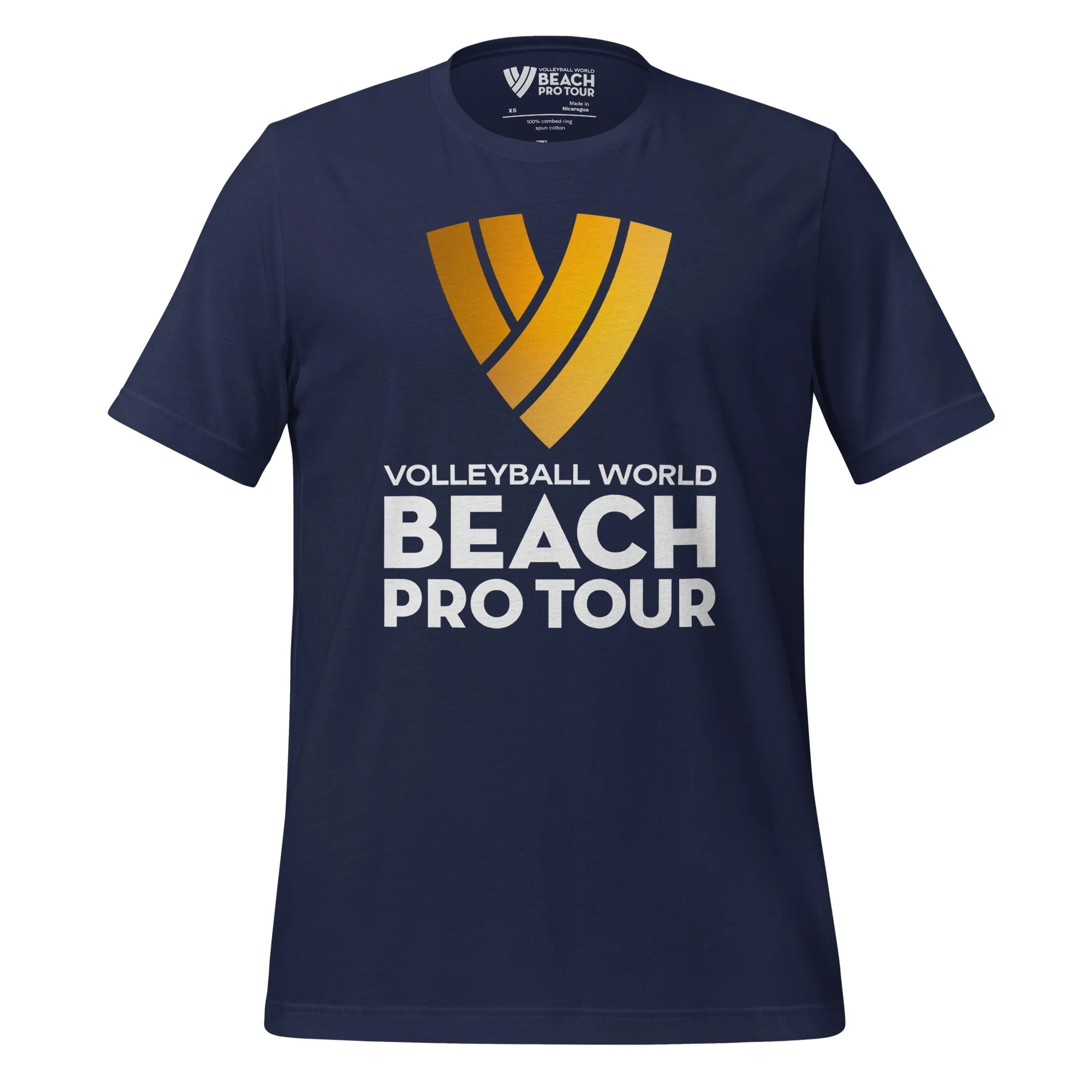 Beach Pro Tour Gold/White Stacked Logo Unisex T-Shirt - Image 5