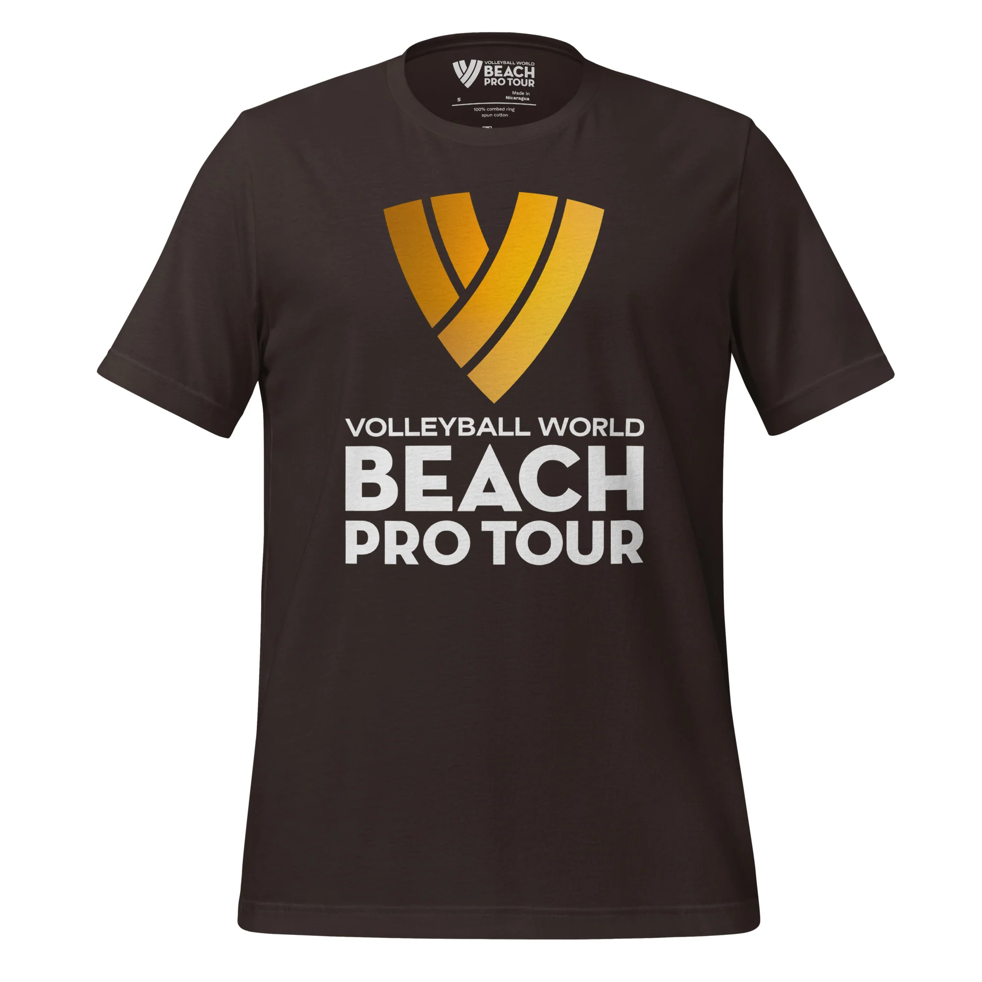 Beach Pro Tour Gold/White Stacked Logo Unisex T-Shirt - Image 7