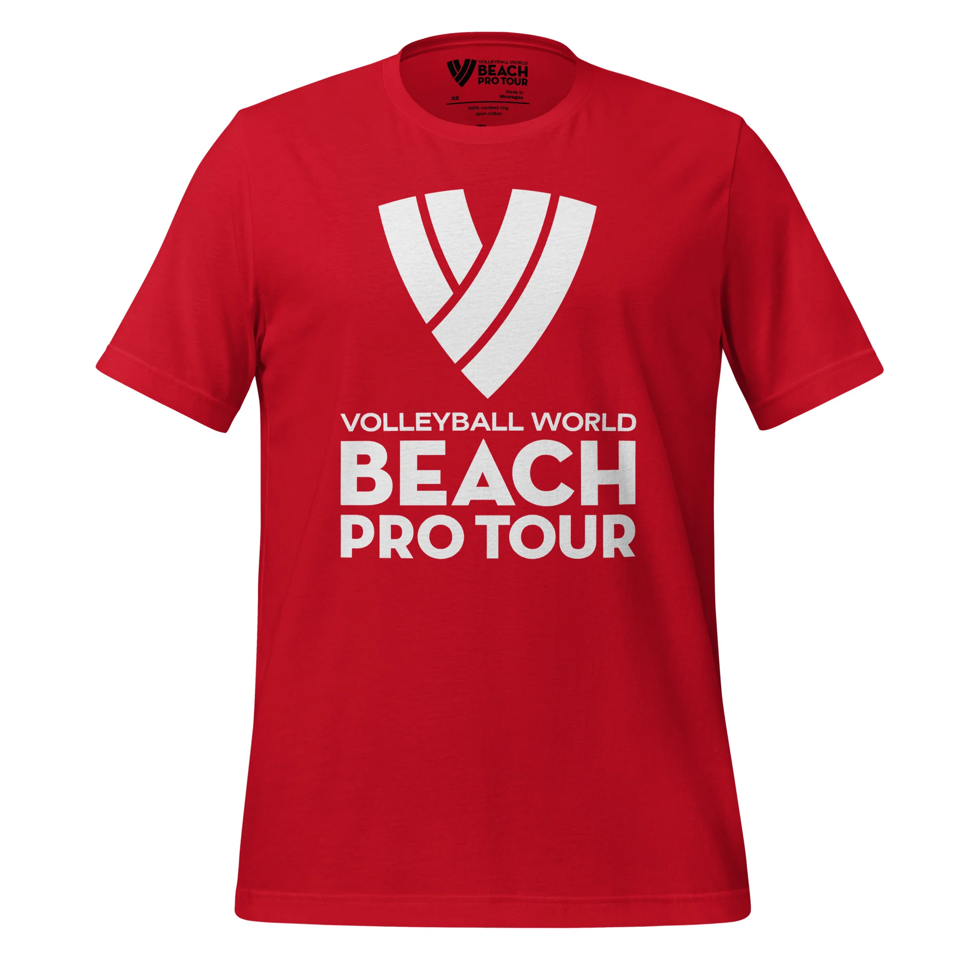 Beach Pro Tour White Stacked Logo Unisex T-Shirt - Image 5