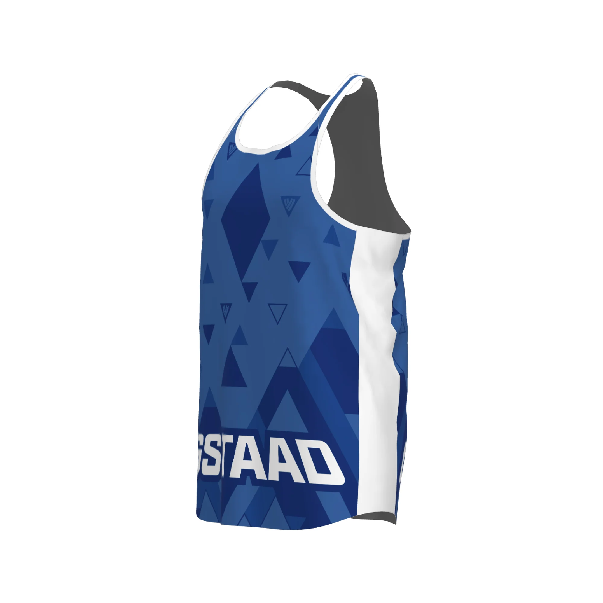 BPT Official Gstaad, Switzerland Men's Singlet (Blue) - Image 3