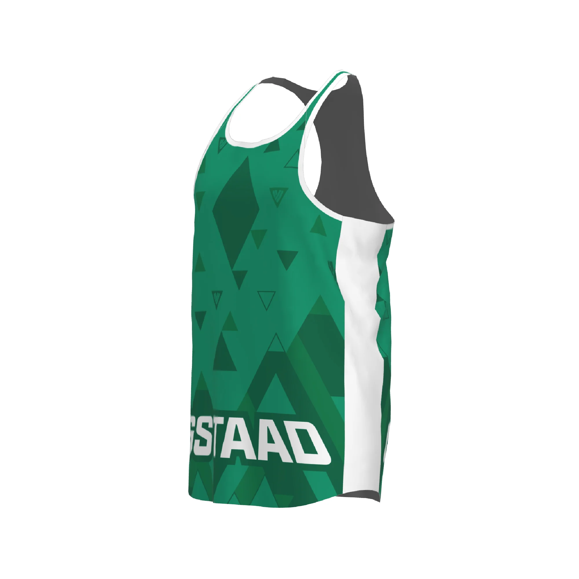 BPT Official Gstaad, Switzerland Men's Singlet (Green) - Image 3
