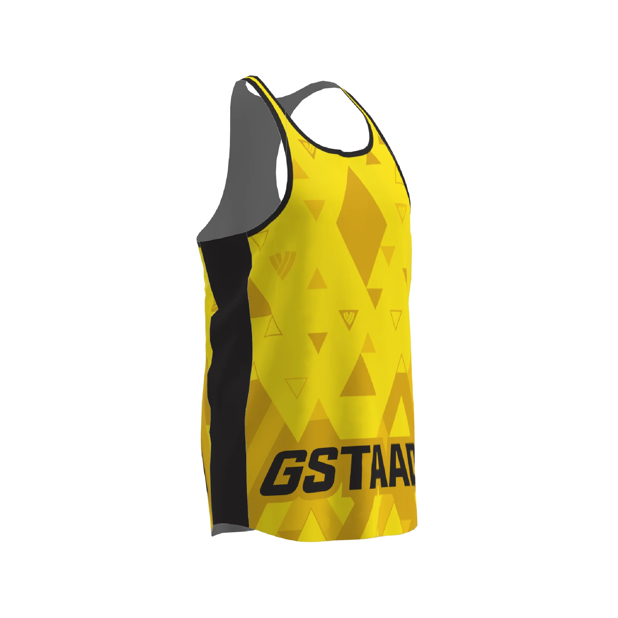 BPT Official Gstaad, Switzerland Men's Singlet (Yellow) - Image 4