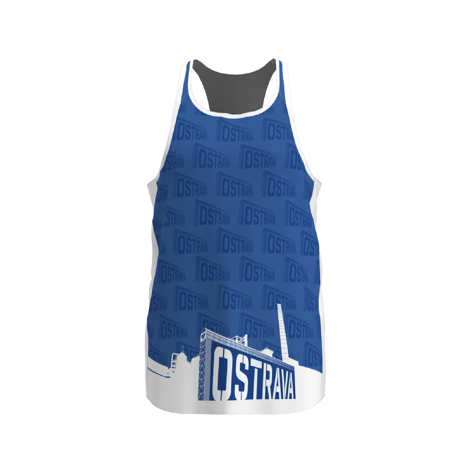 BPT Official Ostrava, Czech Republic Men's Singlet (Blue) - Image 2