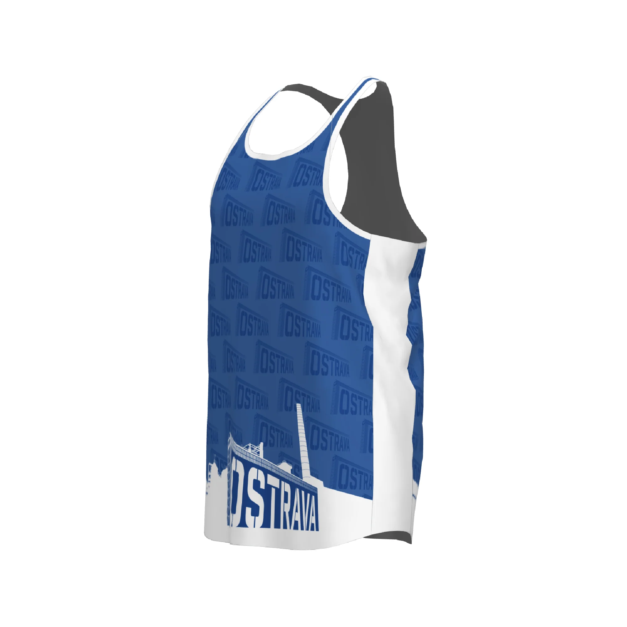 BPT Official Ostrava, Czech Republic Men's Singlet (Blue) - Image 3
