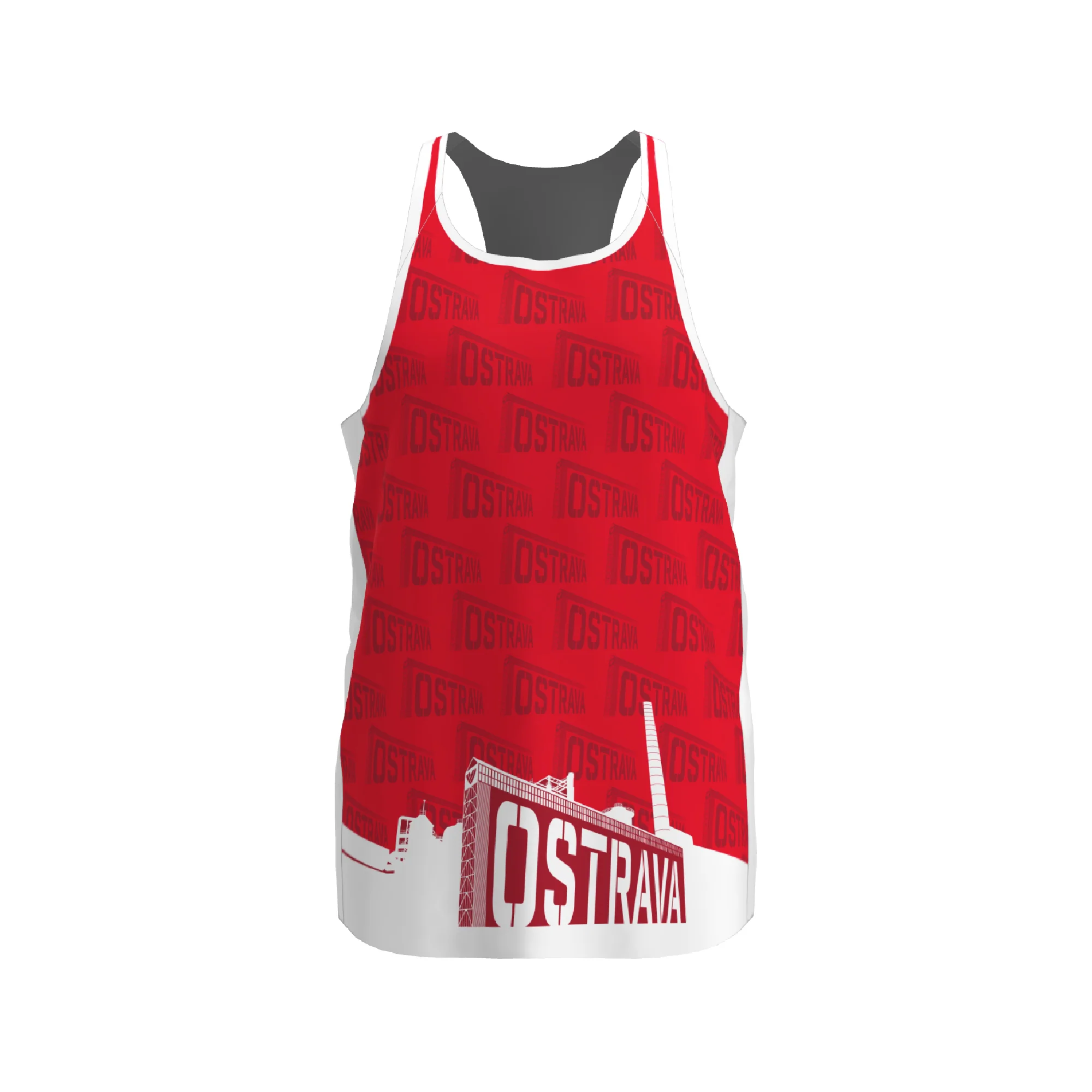 BPT Official Ostrava, Czech Republic Men's Singlet (Red) - Image 2
