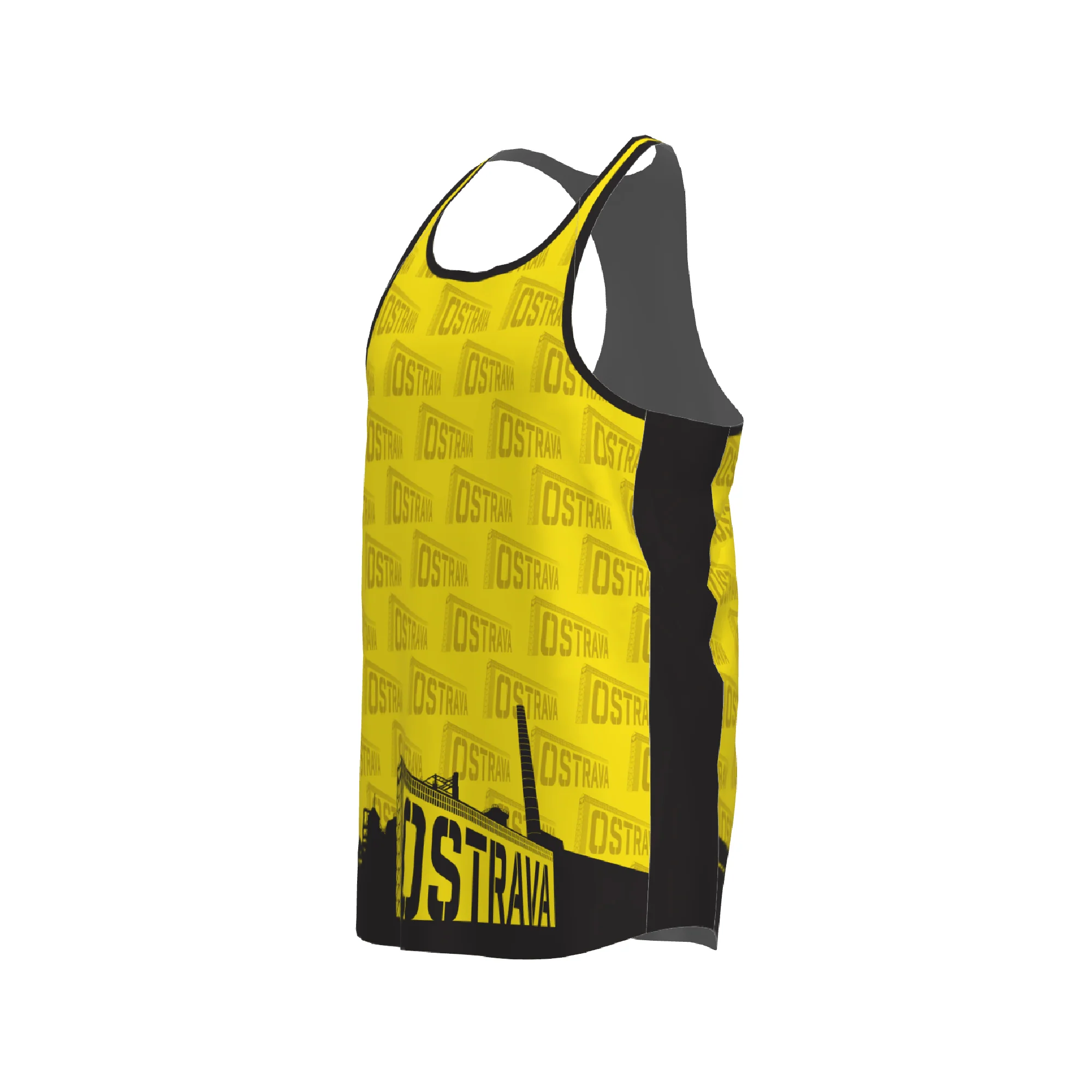 BPT Official Ostrava, Czech Republic Men's Singlet (Yellow) - Image 3