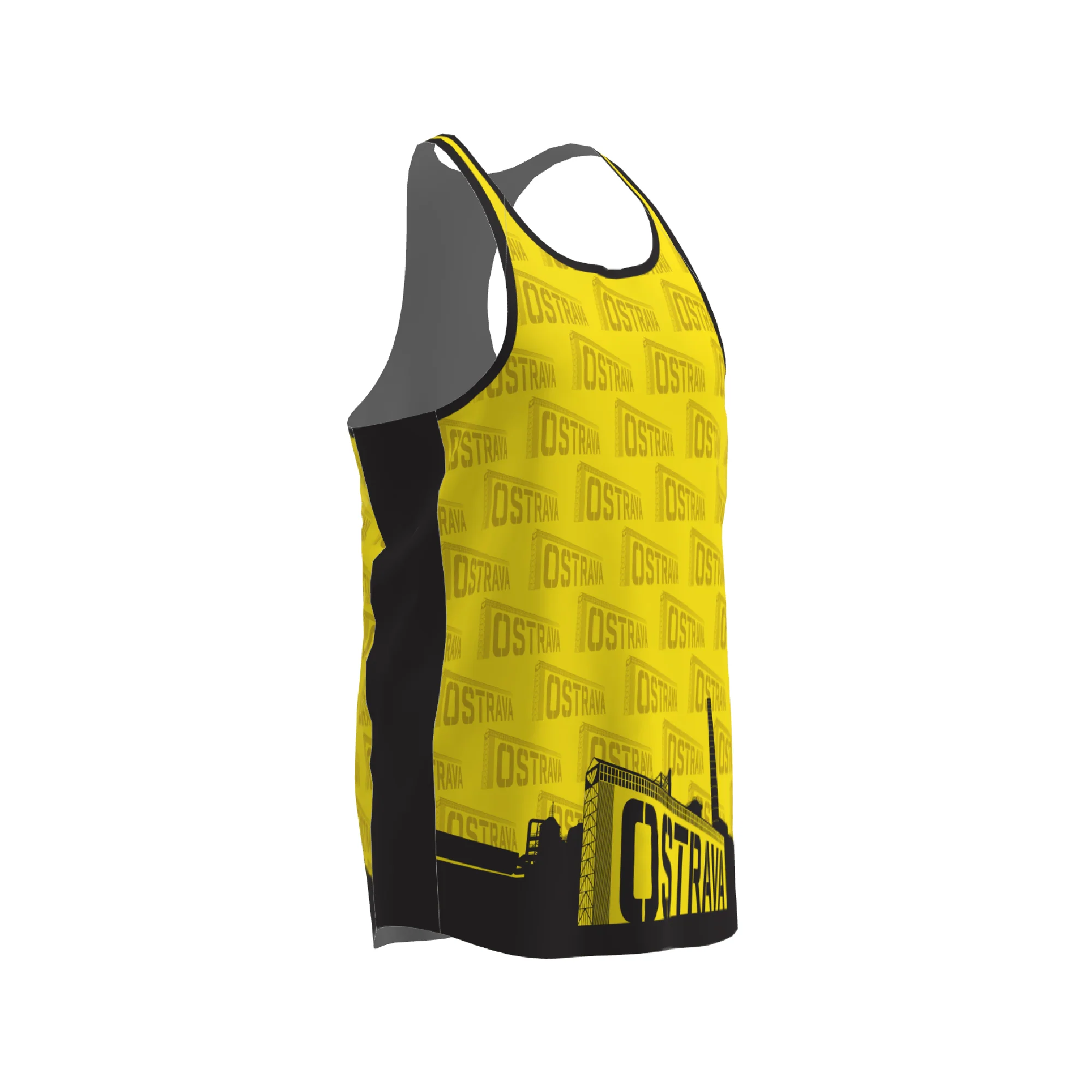 BPT Official Ostrava, Czech Republic Men's Singlet (Yellow) - Image 4